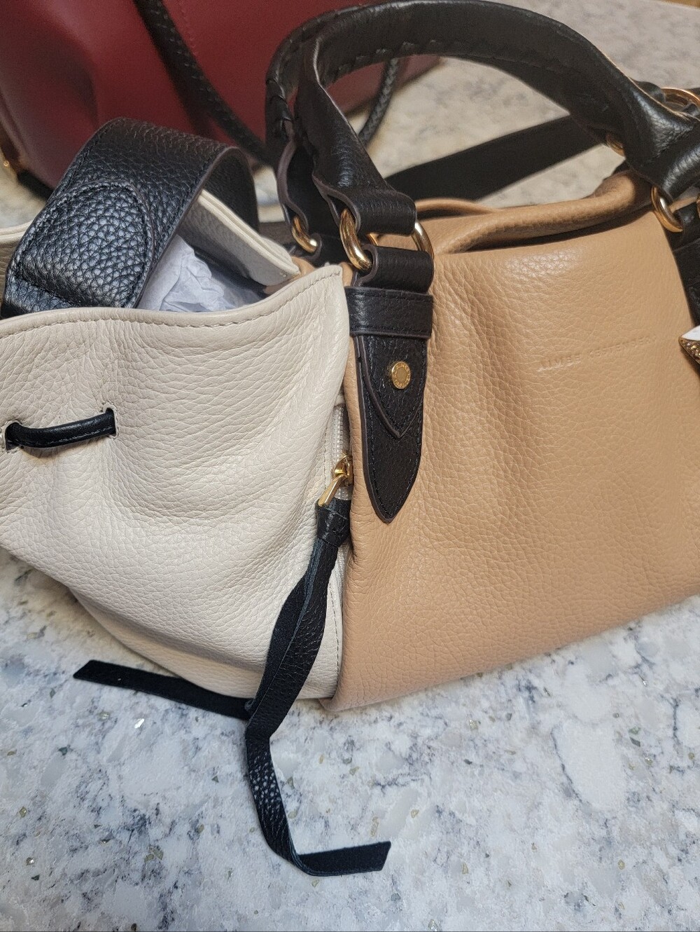 Gorgeous Aimee Kestenberg Leather Bag w/ Crystal Martini Key Fob Charm 🍸 - Picture 6 of 12